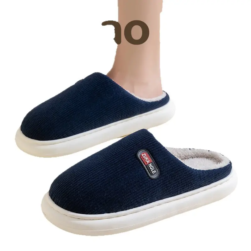 Liangcheng Cotton Slippers for Women 2025 New Autumn and Winter Home Couple Thick-Soled Warm Anti-Slip Home Indoor Cotton Slippers - Image 8