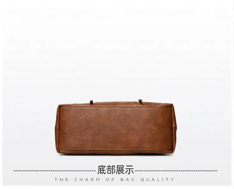 Women Crossbody Bag Brown Leather 2025 New European American Retro Style — feature 22