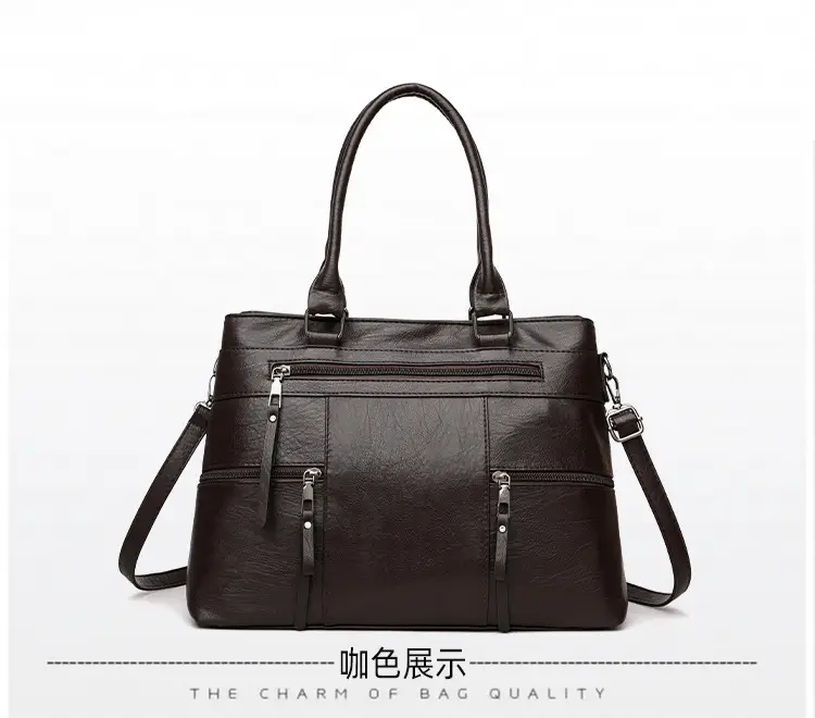 Women Crossbody Bag Brown Leather 2025 New European American Retro Style — feature 25