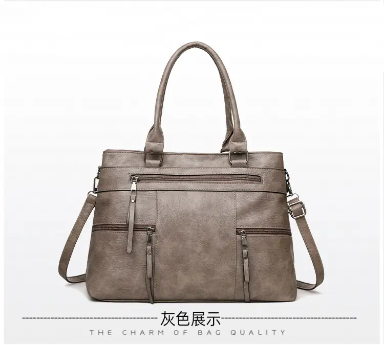 Women Crossbody Bag Brown Leather 2025 New European American Retro Style — feature 26