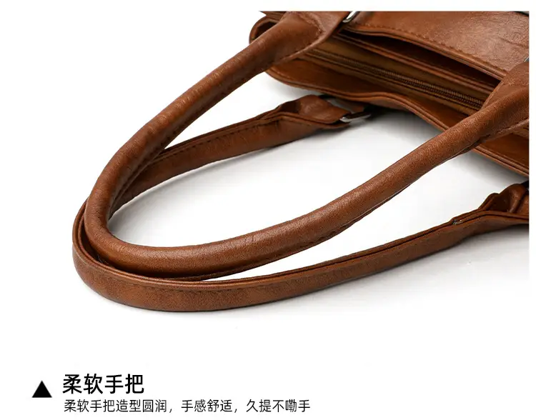 Women Crossbody Bag Brown Leather 2025 New European American Retro Style — feature 28