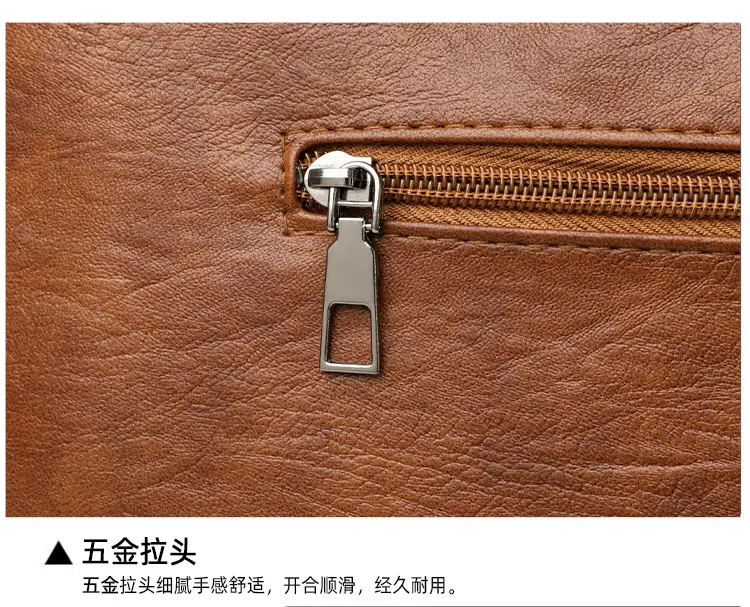 Women Crossbody Bag Brown Leather 2025 New European American Retro Style — feature 30