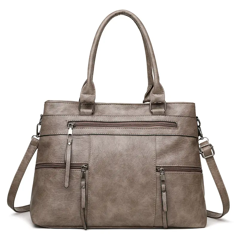 Women Crossbody Bag Brown Leather 2025 New European American Retro Style - Image 3