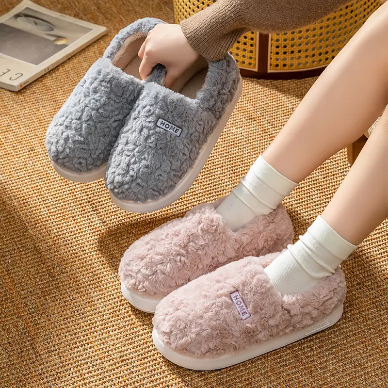 Women Cotton Fleece Slippers Winter Warm Foot Socks - Image 7
