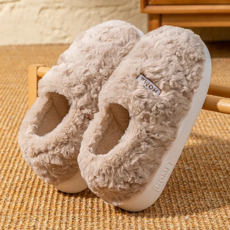 Women Cotton Fleece Slippers Winter Warm Foot Socks - Image 3