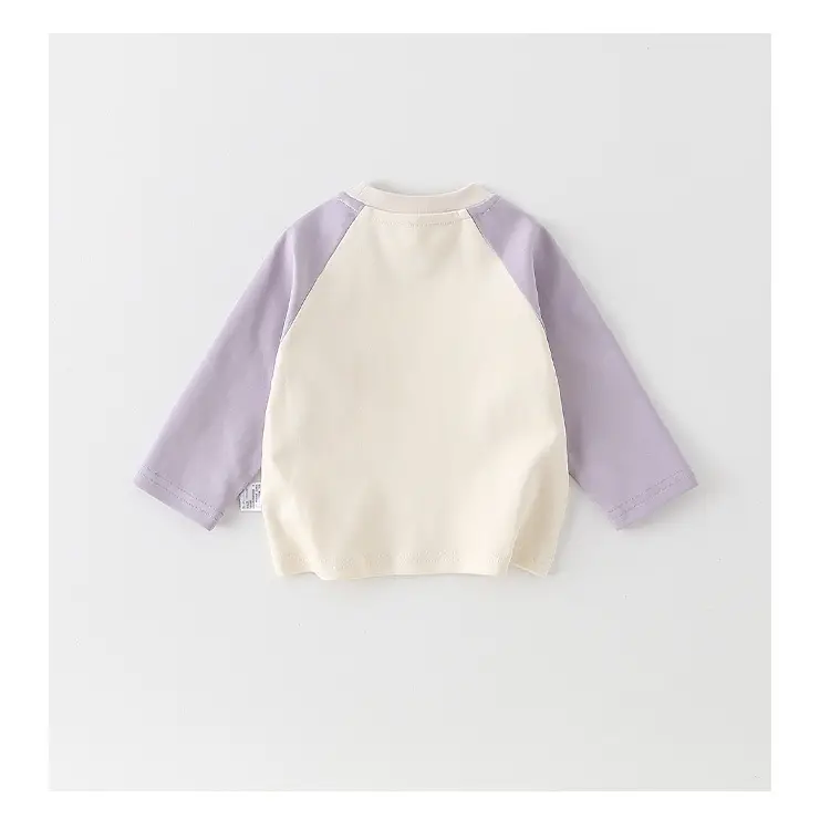 Boys Long Sleeve Cartoon T-Shirt Cream Lavender 2026 — feature 11