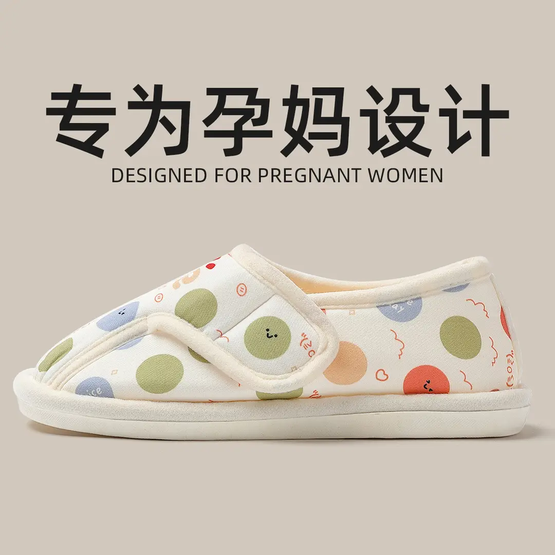 Maternity Confinement Shoes Thin Summer Breathable Summer Postpartum Non-Slip Heel Soft Bottom Cotton Adjustable Slippers for Women - Image 10