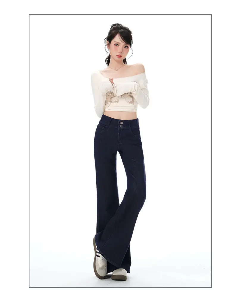 Dark Blue Micro-Flared Jeans for Women 2025 — feature 16