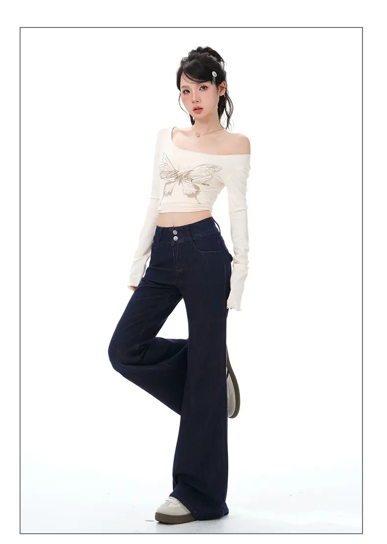 Dark Blue Micro-Flared Jeans for Women 2025 — feature 18
