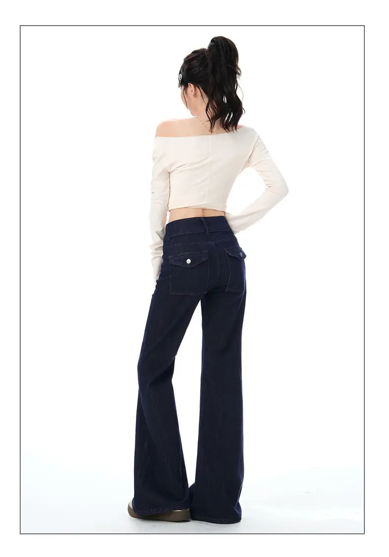 Dark Blue Micro-Flared Jeans for Women 2025 — feature 19