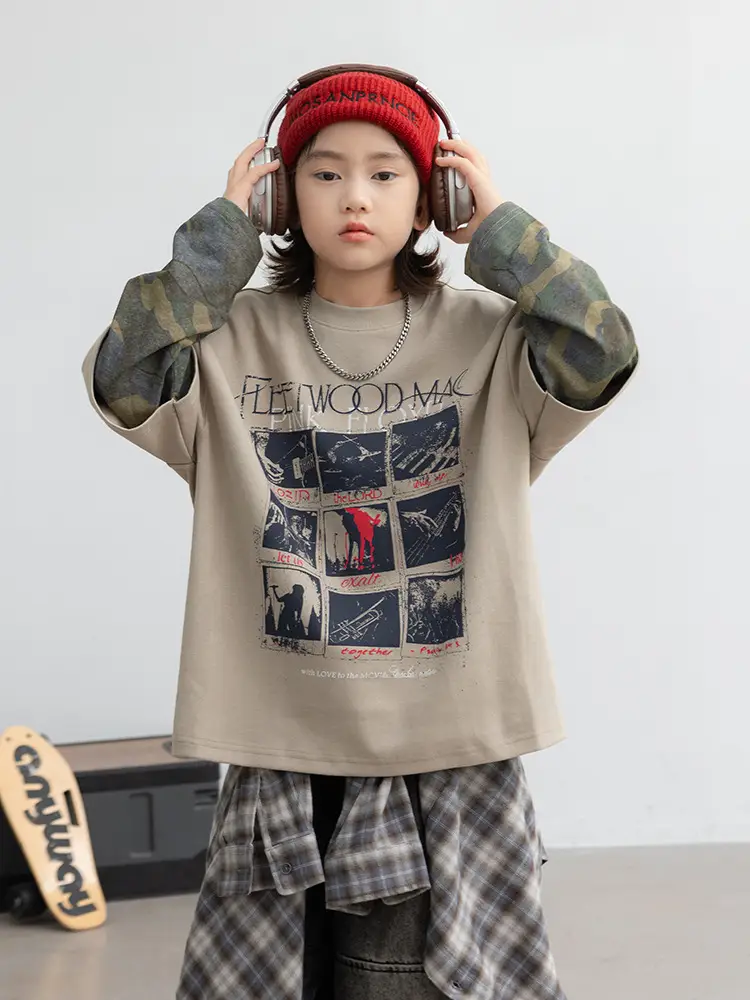 Boys Fake Two-Piece Long Sleeve T-Shirt Autumn 2026 - Image 3