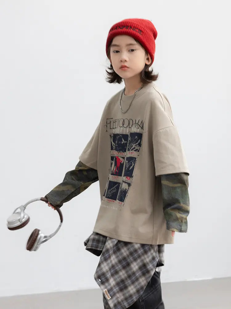 Boys Fake Two-Piece Long Sleeve T-Shirt Autumn 2026 - Image 5