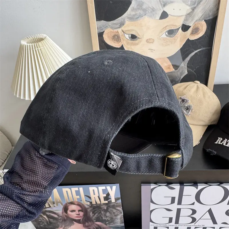 Women's Black Rats Studio Baseball Cap with Embroidered Clover — feature 5