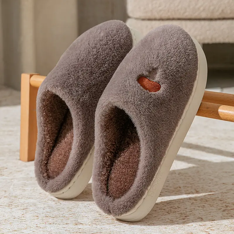 Cute Sheep Horn Cotton Slippers for Women, Autumn and Winter Indoor Home Non-Slip Thick-Soled Plush Maternity Cotton Shoes - Image 10