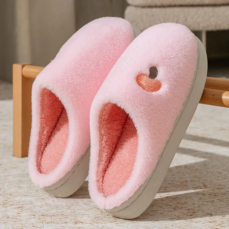 Cute Sheep Horn Cotton Slippers for Women, Autumn and Winter Indoor Home Non-Slip Thick-Soled Plush Maternity Cotton Shoes - Image 6