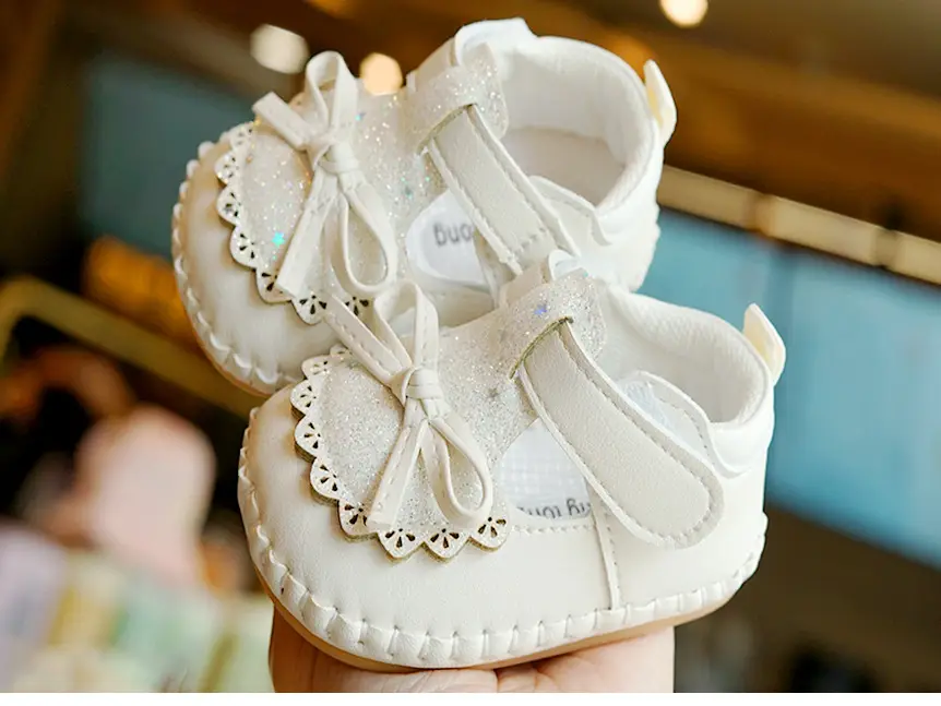 Pink Bow Baby Shoes for 0-1 Years Soft Sole Non-Slip — feature 5