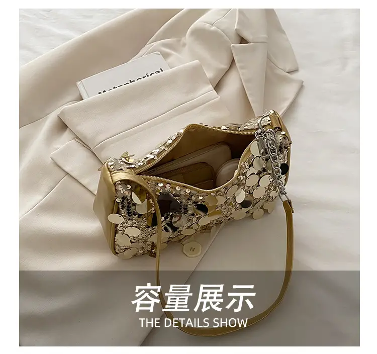 Transparent Sequin Chain Shoulder Bag for Women — feature 10