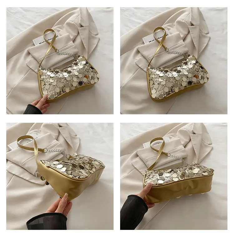 Transparent Sequin Chain Shoulder Bag for Women — feature 13