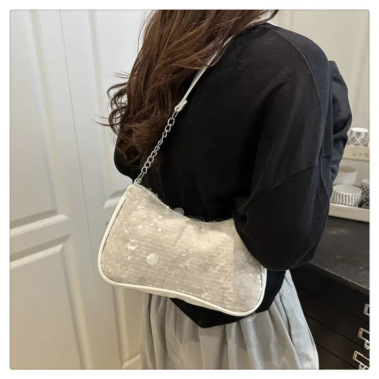 Transparent Sequin Chain Shoulder Bag for Women — feature 14