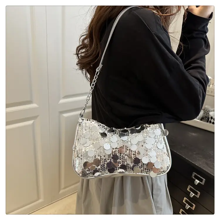 Transparent Sequin Chain Shoulder Bag for Women — feature 16