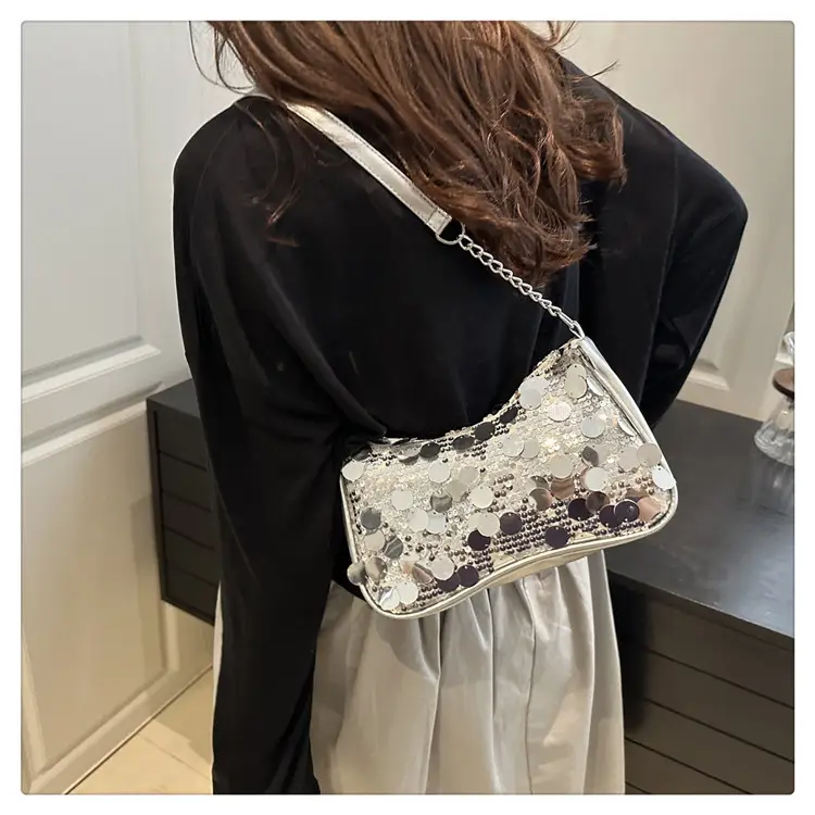 Transparent Sequin Chain Shoulder Bag for Women — feature 17