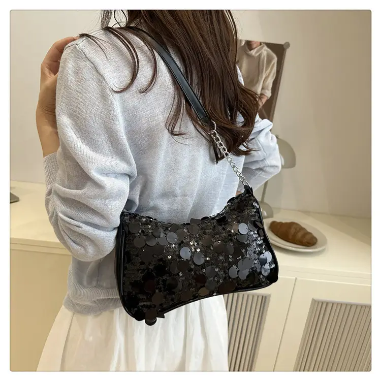 Transparent Sequin Chain Shoulder Bag for Women — feature 22