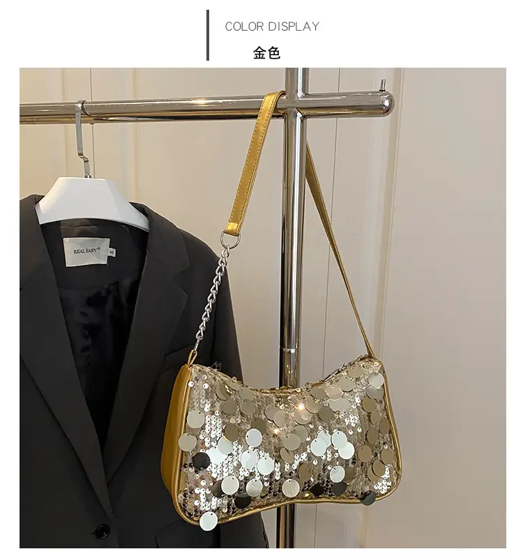 Transparent Sequin Chain Shoulder Bag for Women — feature 23