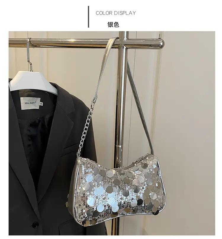 Transparent Sequin Chain Shoulder Bag for Women — feature 26