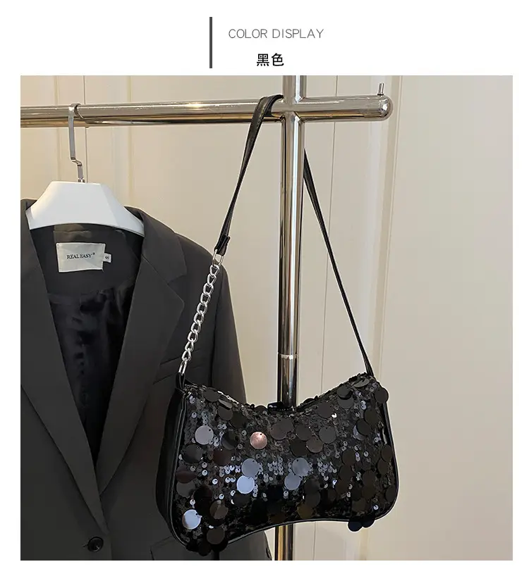 Transparent Sequin Chain Shoulder Bag for Women — feature 27