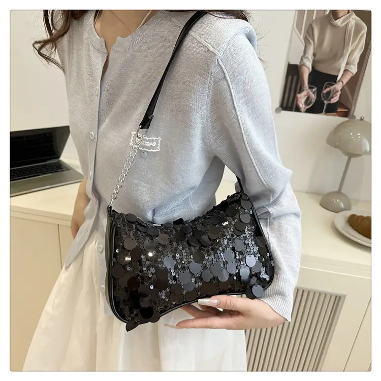 Transparent Sequin Chain Shoulder Bag for Women — feature 28