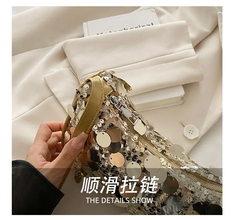 Transparent Sequin Chain Shoulder Bag for Women — feature 8