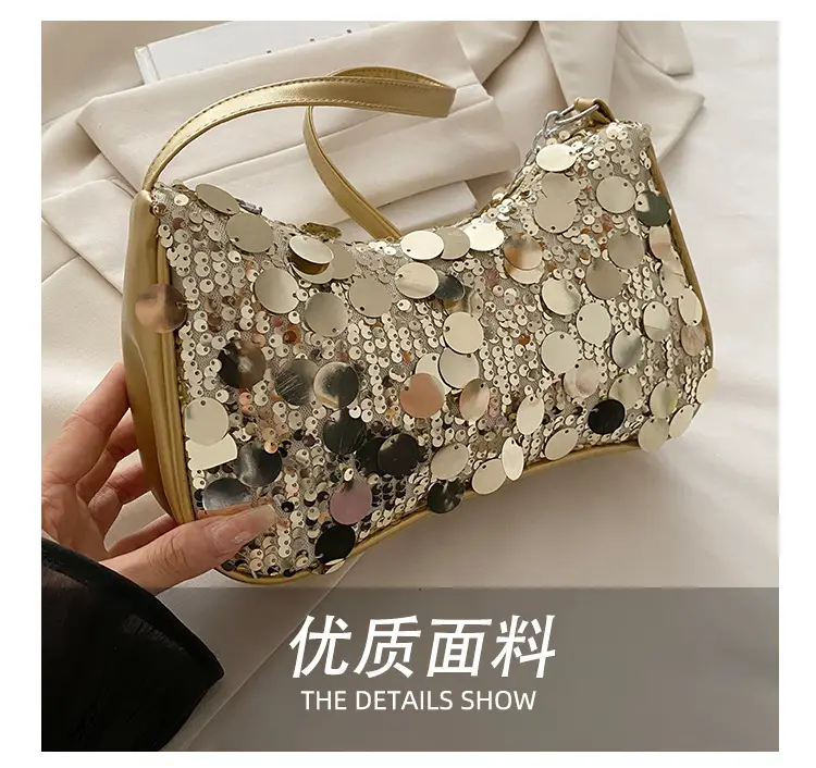 Transparent Sequin Chain Shoulder Bag for Women — feature 9