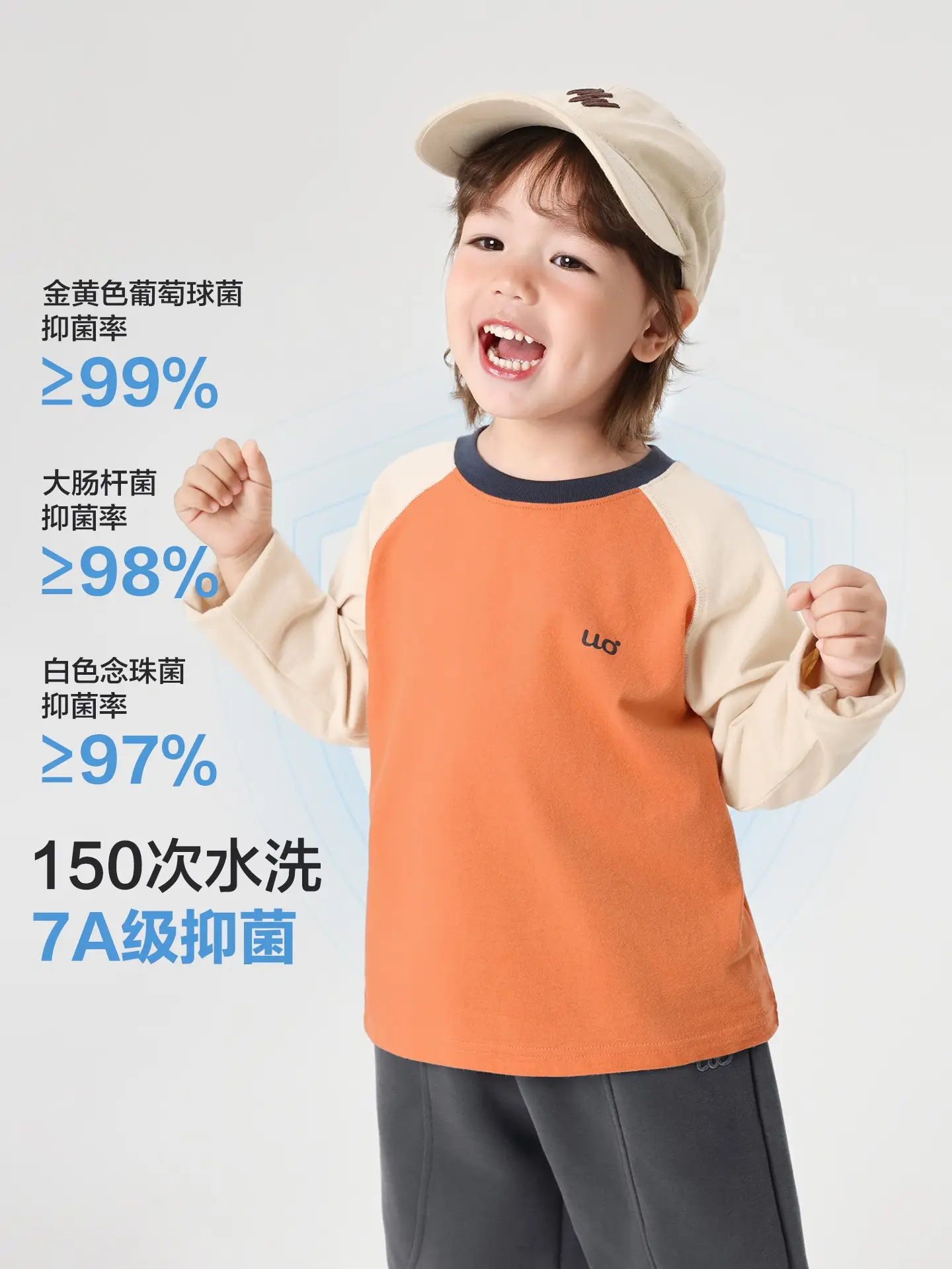 Girls Pure Cotton Long Sleeve T-Shirt Orange White 7A - Image 8