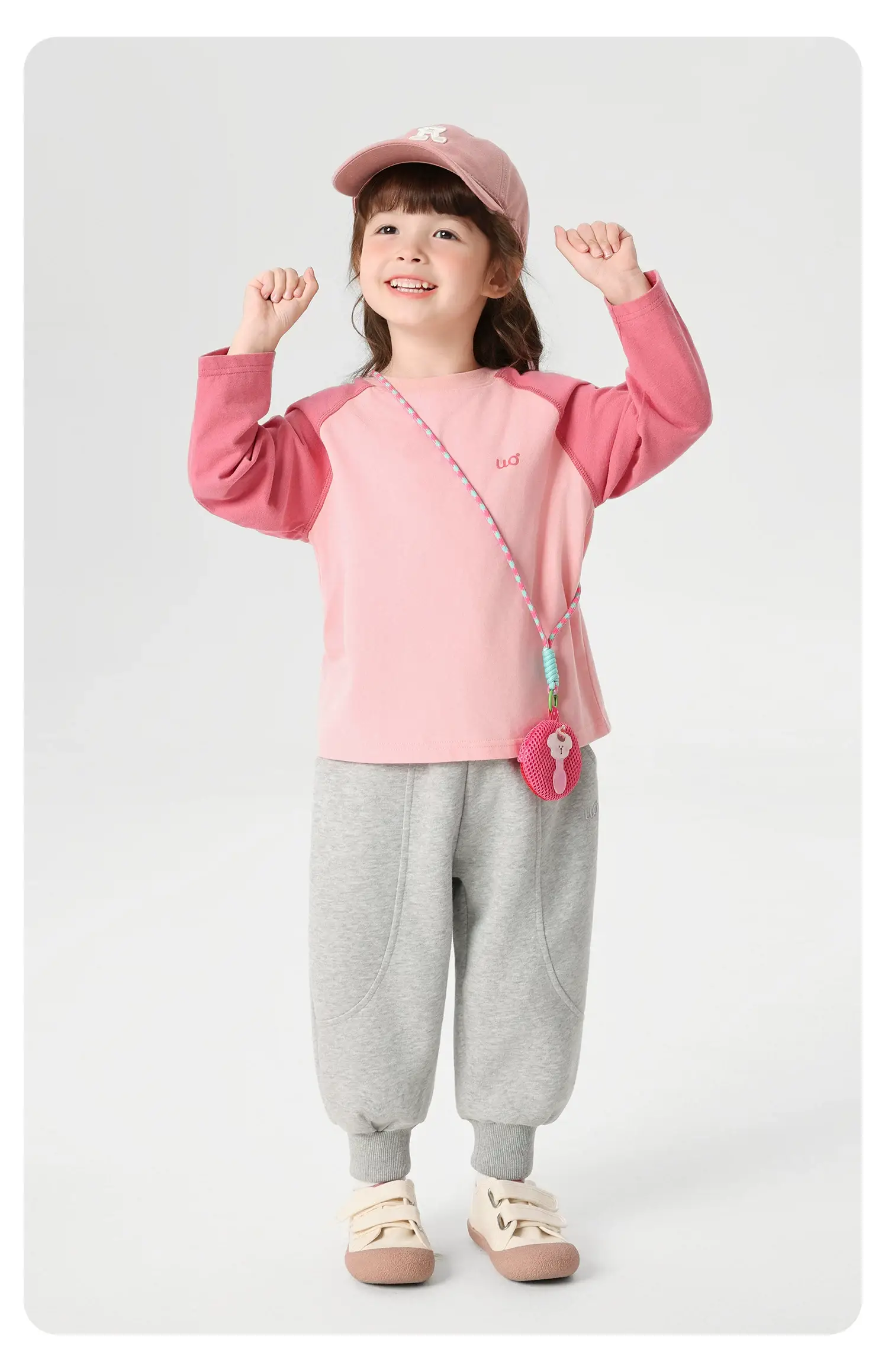 Girls Pure Cotton Long Sleeve T-Shirt Orange White 7A — feature 23