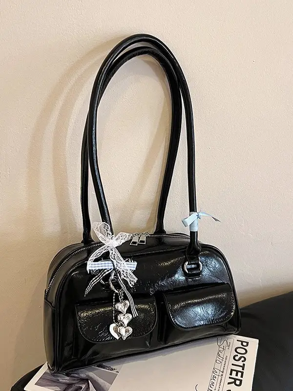 Black Crossbody Bag with Bow for Women 2025 - Image 5