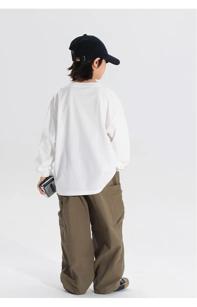 Japanese Style Boys T-Shirt Navy Blue Purple Pocket 2025 — feature 17