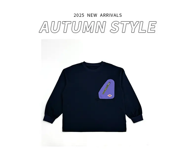 Japanese Style Boys T-Shirt Navy Blue Purple Pocket 2025 — feature 2