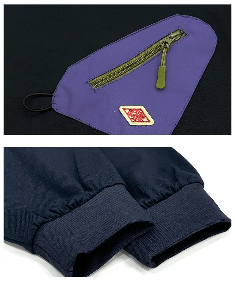 Japanese Style Boys T-Shirt Navy Blue Purple Pocket 2025 — feature 5