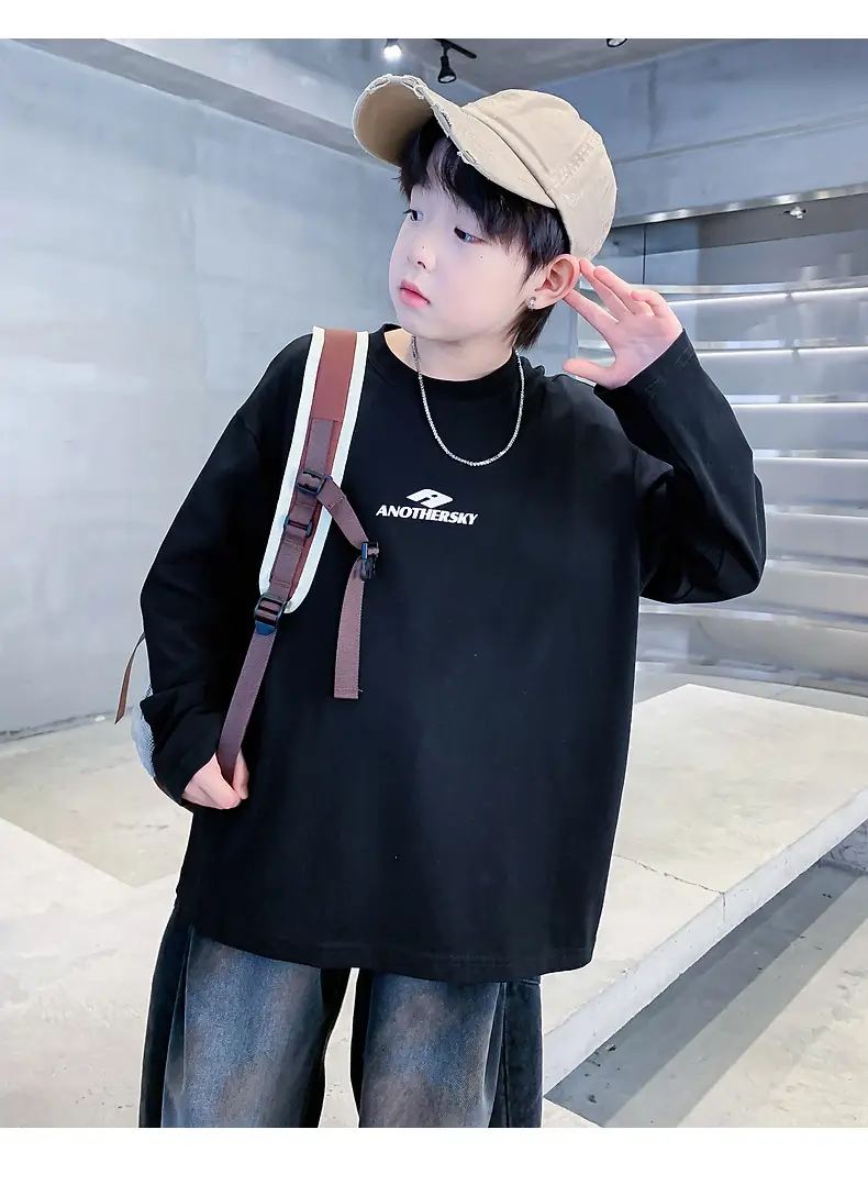 Children's Black Long Sleeve T-Shirt Kidsren 2026 — feature 28