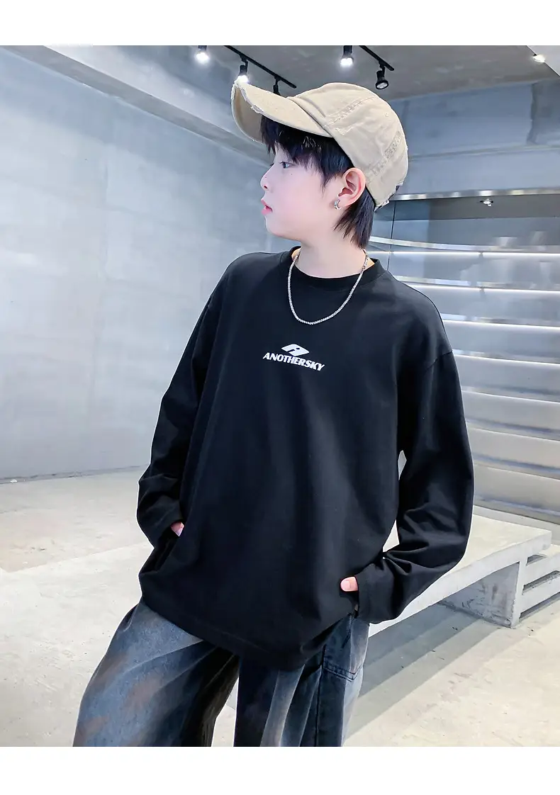 Children's Black Long Sleeve T-Shirt Kidsren 2026 — feature 30