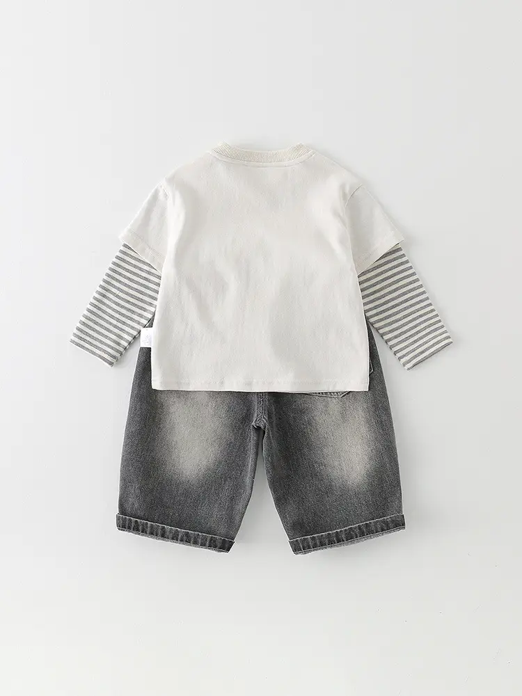 Boys Outfit 2026 Long Sleeve T-Shirt Two-Piece Set - Image 5