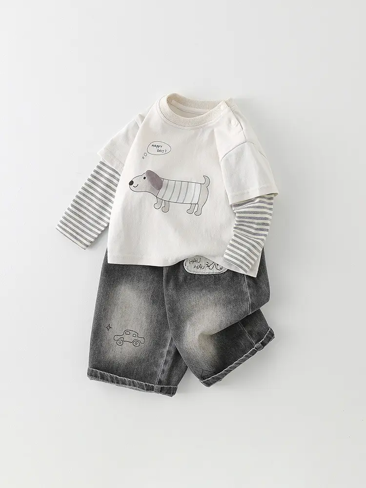 Boys Outfit 2026 Long Sleeve T-Shirt Two-Piece Set - Image 6