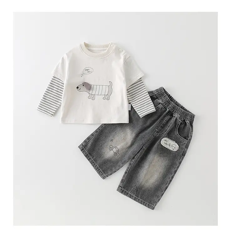 Boys Outfit 2026 Long Sleeve T-Shirt Two-Piece Set — feature 13