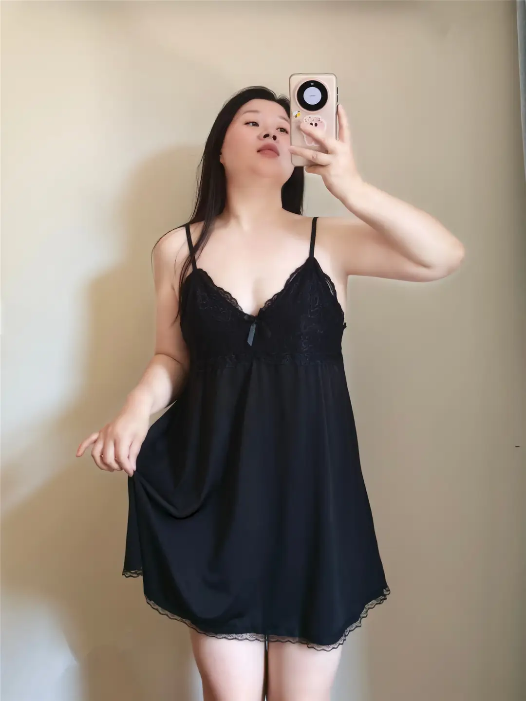 Extra Large Size Fat mm 1.0-150kg Suspender Nightgown Women's Summer Sexy Pure Lust Short Skirt Lace Pajamas Without Breast Pads 1369 — feature 10