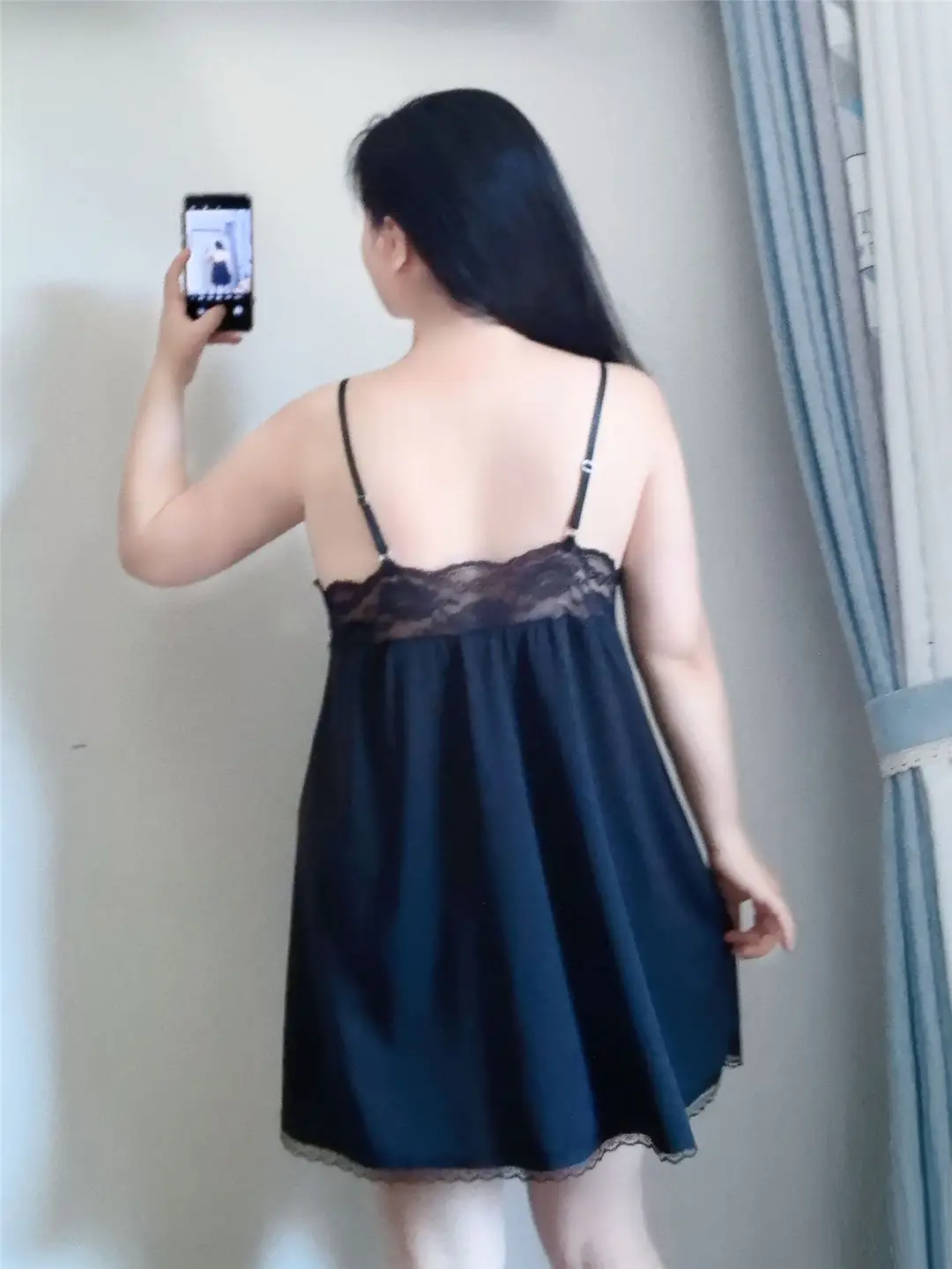 Extra Large Size Fat mm 1.0-150kg Suspender Nightgown Women's Summer Sexy Pure Lust Short Skirt Lace Pajamas Without Breast Pads 1369 — feature 13