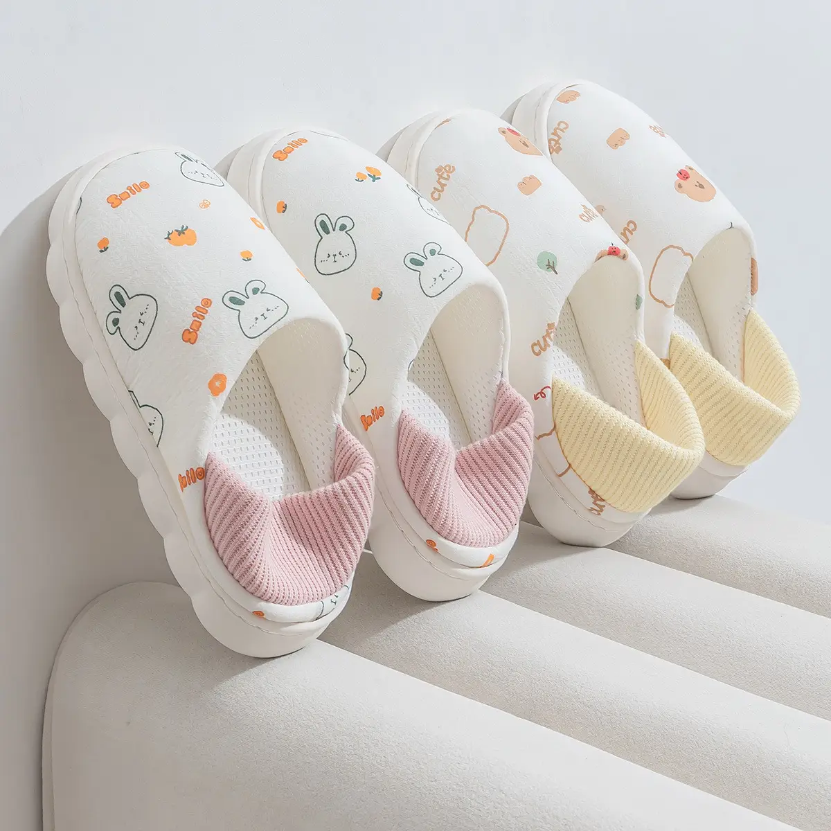 Cute Cartoon Slippers Women's Cotton Postpartum Shoes — feature 18