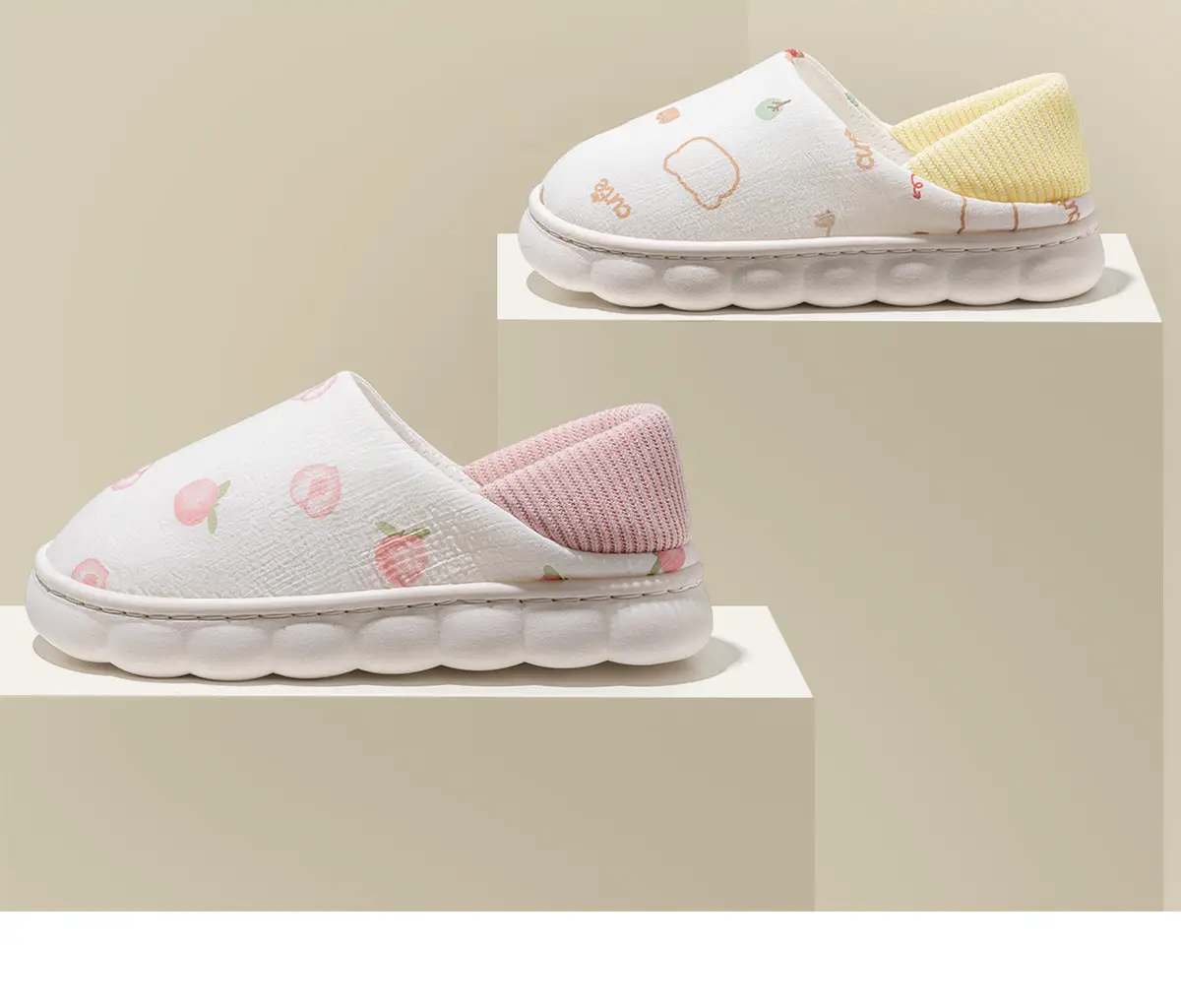 Cute Cartoon Slippers Women's Cotton Postpartum Shoes — feature 2