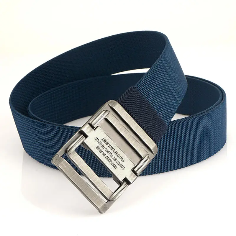 Men's Elastic Woven Tactical Belt with Double Ring Buckle — feature 24