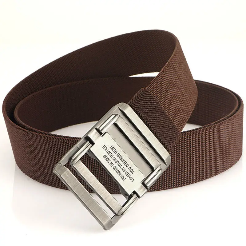 Men's Elastic Woven Tactical Belt with Double Ring Buckle — feature 25