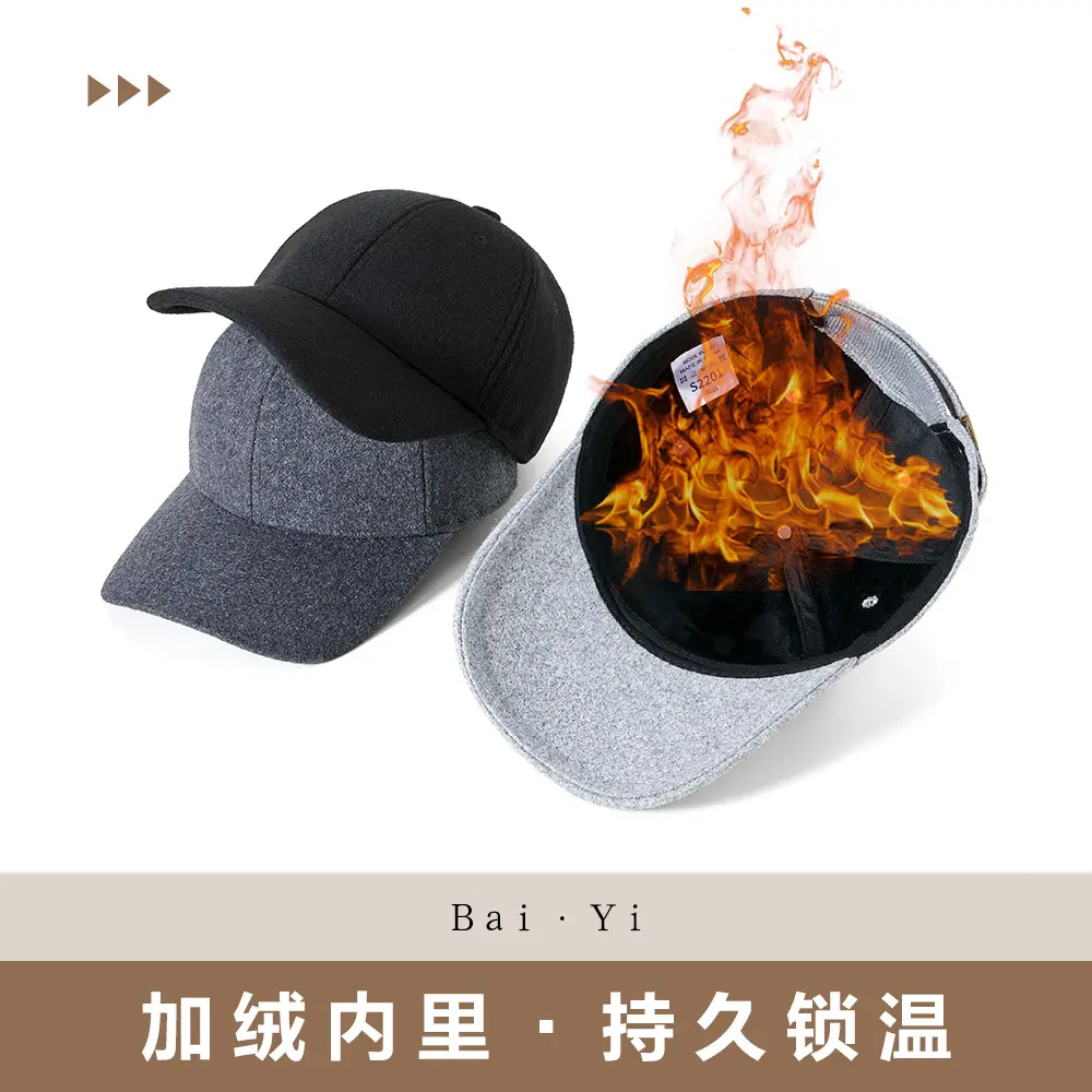 Winter Woolen Fleece Baseball Cap for Men Women - Image 33